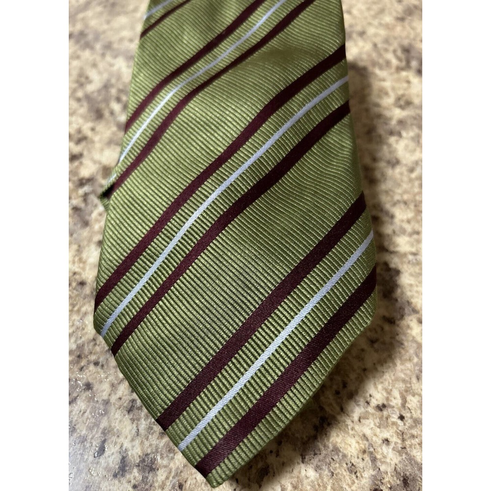 Ermenegildo zegna green classic Italian silk mens tie necktie